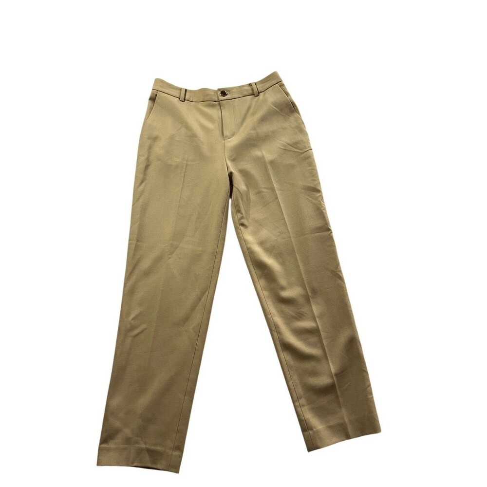 Club Monaco PANTS SIZE 2 Wool Blend High Waist Ankle Tan PREPPY CAREER NEUTRAL